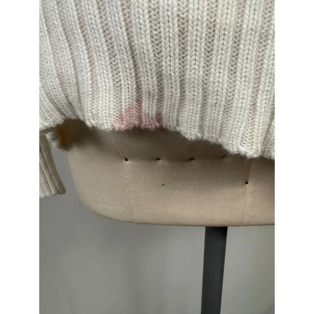 Liz&Co 1X Chunky Patchwork‎ Turtleneck Plus Sweater Cozy Neutral Holiday Casual